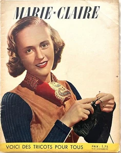 MARIE-CLAIRE n° 143 du 24 Novembre 1939 ancienne revue mode chapeau pour femme - Imagen 1 de 3