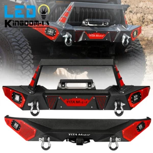 Front / Rear Bumper fit for 2018-2025 Jeep Wrangler JL Unlimited with LED Lights - Picture 1 of 12