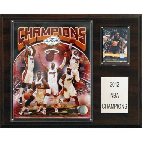 NBA 12"x15" Miami Heat 2012-2013 NBA Champions Plaque Cover