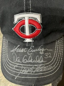 1991 World Series handsignierte Twins Cap - Morris/Gladden/Erickson mit Etui & Plakette - Bild 1 von 4