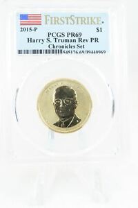 2015-P PCGS PR69 Harry S. Truman Reverse Proof Presidential Dollar