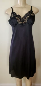 Vassarette Black Full Slip Size 34 - Picture 1 of 3