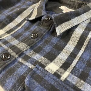 J Crew Wallace & Barnes Heavy Work Shirt Jacket Wool Blend Flannel Mens XXL 2XL