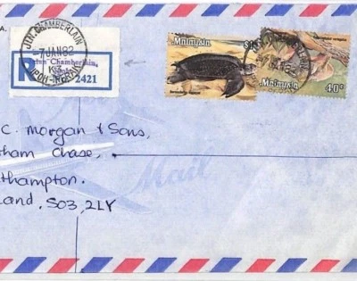 MALAYSIA Air Cover Perak Ipoh *Jalan Chamberlain* Registered TURTLES 1982 CF137 - Image 1 of 4