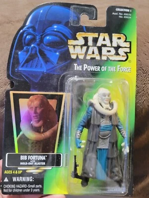 Star Wars Babero Fortuna Poder de la Fuerza Tarjeta Verde Holograma Figura POTF Sellado Foto 1 de 4