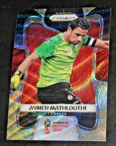 2018 Prizm World Cup Aymen Mathlouthi Black & Gold Prizms Refractor Parallel - Picture 1 of 2
