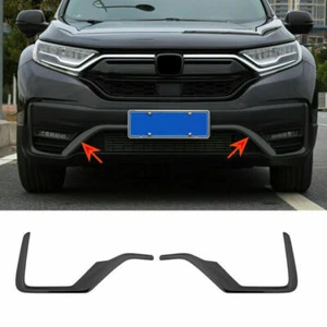 For Honda CR-V 2020-2022 Glossy Black Front bumper fog lamp Moulding trim Strips - Bild 1 von 5