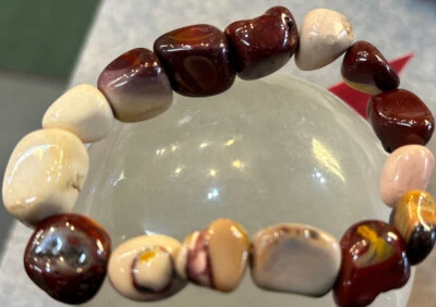 Pulsera elástica pepita mookaite  Foto 1 de 4