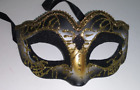 Black A Gold Venetian Masquerade Mask  Mardi Gras Halloween Costume