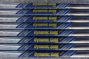 2-PW NEW LIMITED DYNAMIC GOLD MID S400 TOUR ISSUE .355" TAPER TIP IRON SHAFTS - Afbeelding 1 van 3