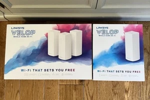Linksys Velop Tri-band Intelligent Mesh WiFi System 3 Pack AC6600 Plus 1 Node - Picture 1 of 7