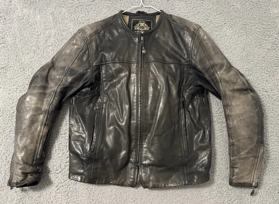 Мужская коричневая кожаная мотоциклетная куртка Roland Sands Design RSD S BARFLY - Изображение 1 из 4