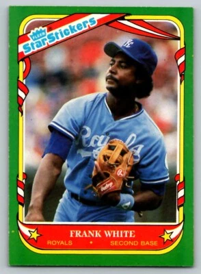 1987 FLEER STAR STICKERS FRANK WHITE KANSAS CITY ROYALS #123 - Image 1 of 2