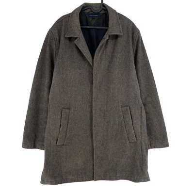 TOMMY HILFIGER Brown Wool Blend Trench Coat Size L - Image 1 of 4