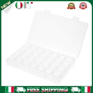 - Custodia in plastica per nail art con coperchio trasparente 28 slot vuoti per - Foto 1 di 12