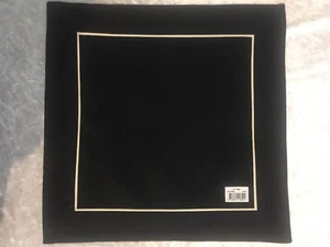 Lintex Placemats - Lot of 4 - Pure Cotton - Black And Cream - Picture 1 of 4