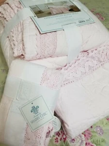 2017 Unused Simply Shabby Chic F/Q Pink Quilt And Two Standard Shams 100% Cotton - Picture 1 of 10