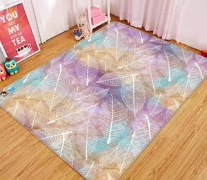3D Weiß Dünn Blätter M8282 Spiel Teppich Mat Elegant Foto Teppich Romy - Bild 1 von 5