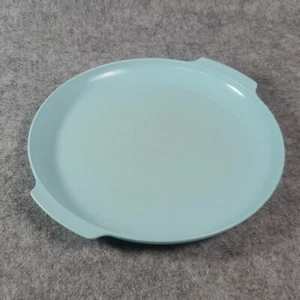 Aztec Melmac Plate Platter Round 10.5 Inch Aqua Turquoise Melamine Vintage READ - Picture 1 of 8