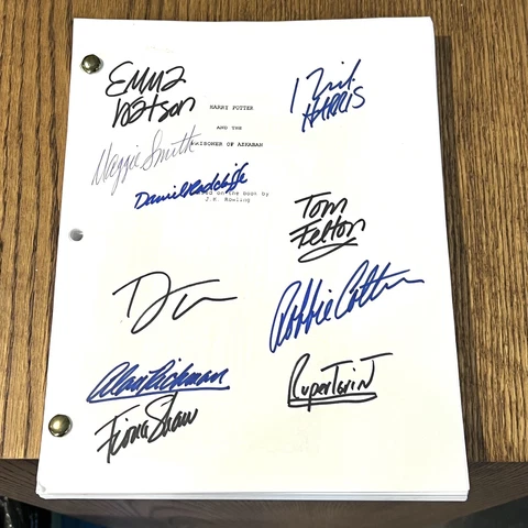 HARRY POTTER “PRISONER OF AZKEBAN” CAST SIGNED SCRIPT 10 AUTOGRAPHS PSA/DNA LOA Cover