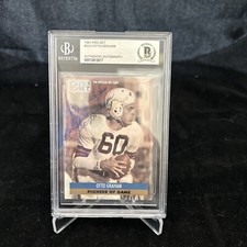 Otto Graham Signed Autographed 1991 Pro Set Card #4 BAS Beckett Certified Slab