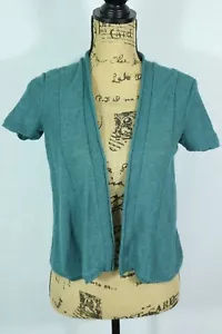 Eileen Fisher Open Cardigan Size Small 100% Wool Cropped Sweater Lightweight - Picture 1 of 5