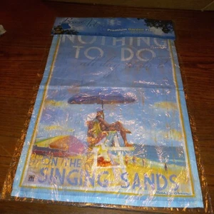 Strand singender Sand nichts zu tun Rettungsschwimmer Garten Flagge 12,5"x18" - Bild 1 von 4