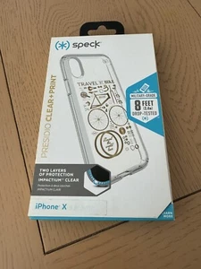 Speck Presidio Clear Print Military Grade Case Cover For iPhone X - Zdjęcie 1 z 2