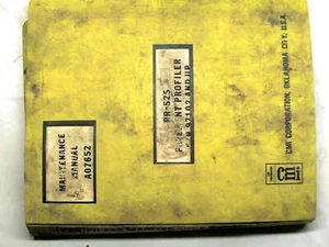 CMI PR-525 Fahrbahnprofiler Wartungshandbuch, S/N 97102 und höher A07652 - Bild 1 von 2