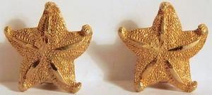 PENDIENTES DE ESTRELLA DE MAR DE COLECCIÓN CLIPBACKS DORADOS SEA LIFE - Imagen 1 de 2