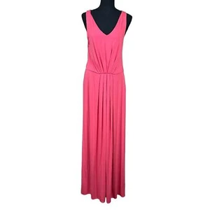 Cynthia Rowley Pink Long Tall Maxi Pockets Sleeveless Dress Size L - Picture 1 of 10