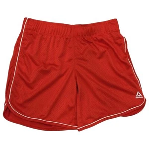 Reebok Womens Silky Dimpled Orange Athletic Basketball Shorts - Picture 1 of 1