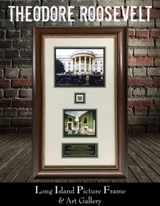 President Theodore Roosevelt Original White House Relic Custom Framed Display - Picture 1 of 8