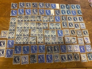 90 VINTAGE BRITISCHE DEFINITIVE BRIEFMARKEN BLAU QUEEN ELIZABETH II sehr gut - Bild 1 von 5