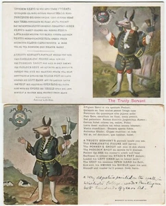2 CARDS - THE TRUSTY SERVANT, WINCHESTER  - Hampshire Art Postcard - Picture 1 of 2