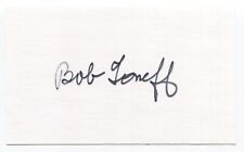 Bob Toneff Signed 3x5 Index Card Autograph Football NFL San Francisco 49ers