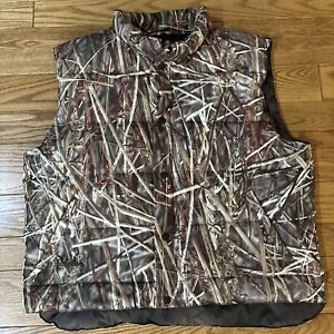 Cabela's Seclusion 3D Backwaters Camouflage Puffer Outdoor Hunting Vest Size XL