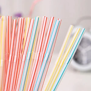 100Pcs Disposable Bendable Plastic Straws 20.8CM Drinking Drink Party Supplies - Picture 1 of 12
