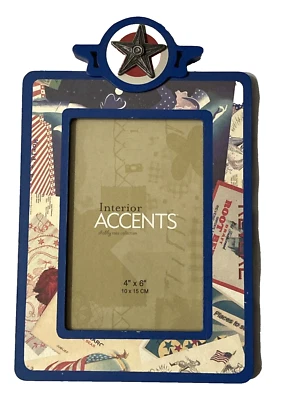 INTERIOR ACCENTS Jubilee Collection 4"  x 6 " Patriotic Desk Picture Frame - Image 1 of 4