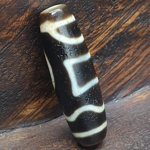 Vintage Tibetan Dzi Bead Amulet Sqaure and circle Eye - Picture 1 of 22