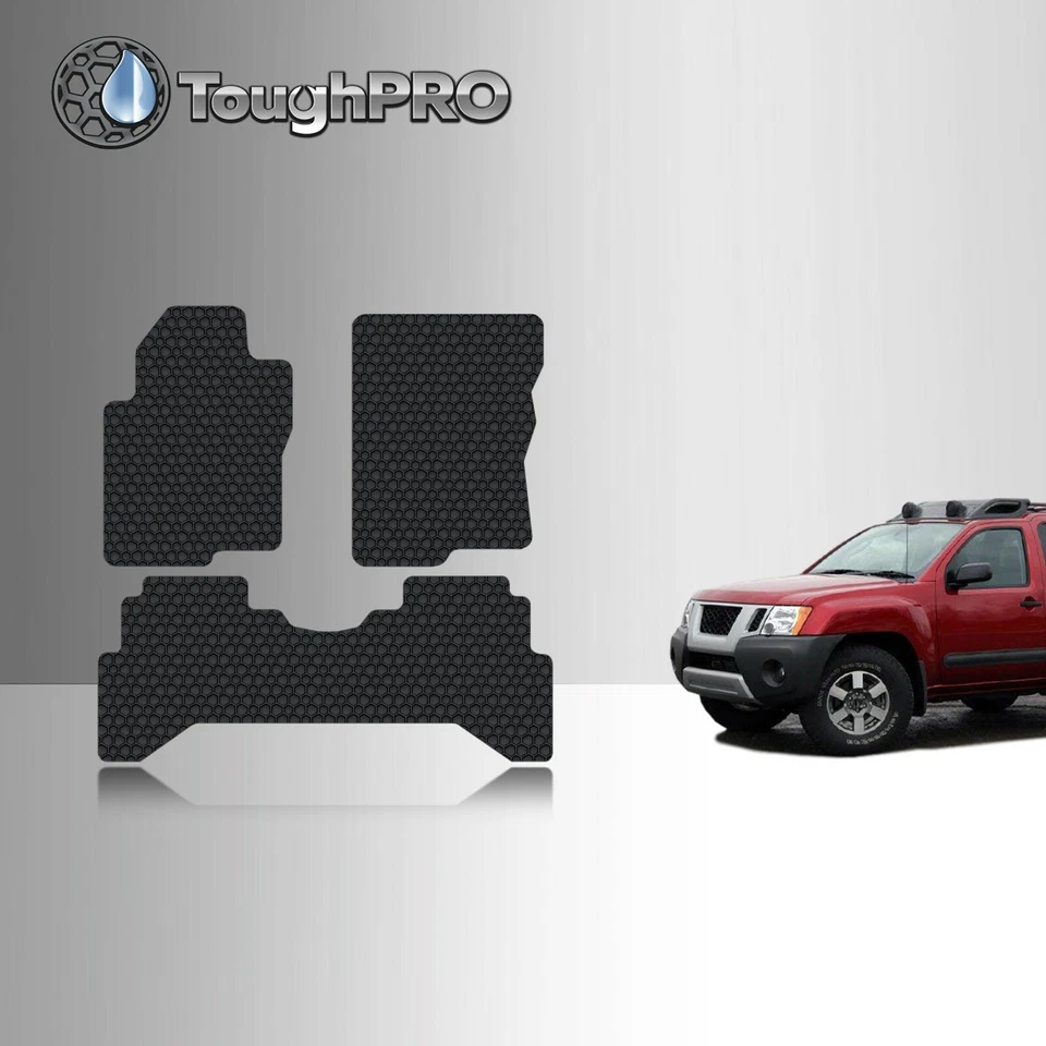 Tapetes de assoalho ToughPRO preto para Nissan Xterra All Weather ajuste personalizado 2005-2015 - Imagem 1 de 4