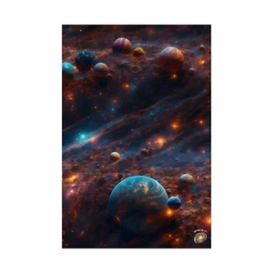 Gerolltes Weltraumposter, Kosmische Schöpfung, Wanddeko - Bild 1 von 9
