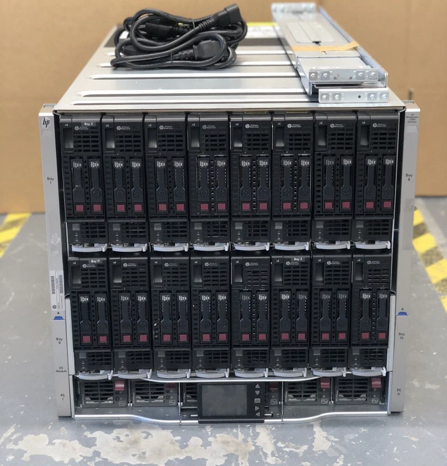 HP C7000 G3 16x HP BL460c Gen8 V2 384-Core 4TB RAM 10GbE Blade Server Solution - Image 1 of 3