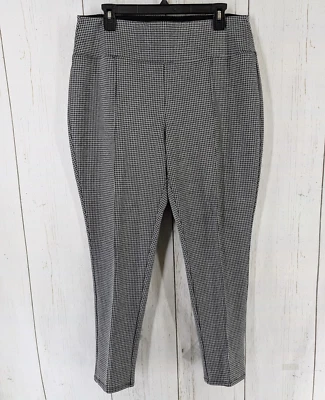 Calça calça feminina APT 9 tamanho XL preta branca estampa Houndstooth - Imagem 1 de 4