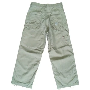 Abercrombie Wide Leg Carpenter Pants Beige Tan Boys Size 12 Cotton W29xL25 - Picture 1 of 12