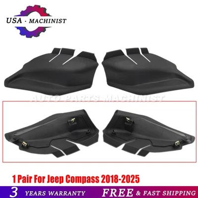 1Pair Left & Right Cowl Side Panel Trims Black Fits For Jeep Compass 2018-25 USA Foto 1 de 4