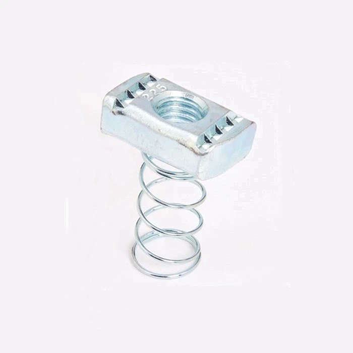 B-Line N228ZN Spring Nut 3/8"-16 Thread Zinc Plated Steel For Strut - Image 1 of 1