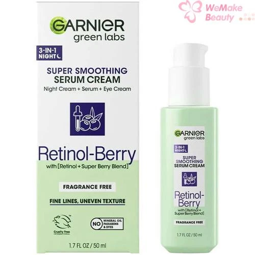 Garnier Green Labs 3 In 1 Super Smoothing Serum Cream Retinol Berry 1.7oz / 50ml - Image 1 of 1