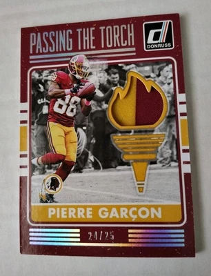 2016 DONRUSS PASSING THE TORCH DUAL PATCH #8 JAMISON CROWDER PIERRE GARCON /25 - Image 1 of 2