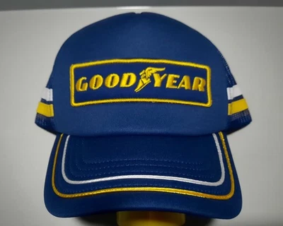 Goodyear Neumático NUEVO Sombrero de Camionero a Rayas Azules Talla Única Ajustable Snapback Carreras Foto 1 de 4